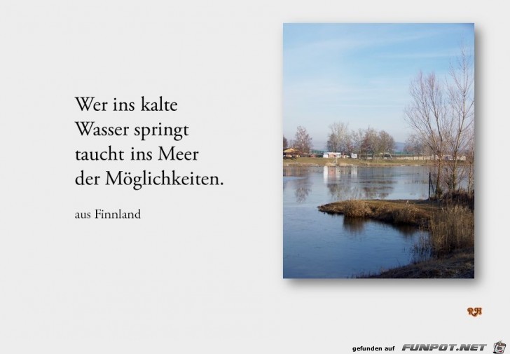 wer ins kalte wasser spring