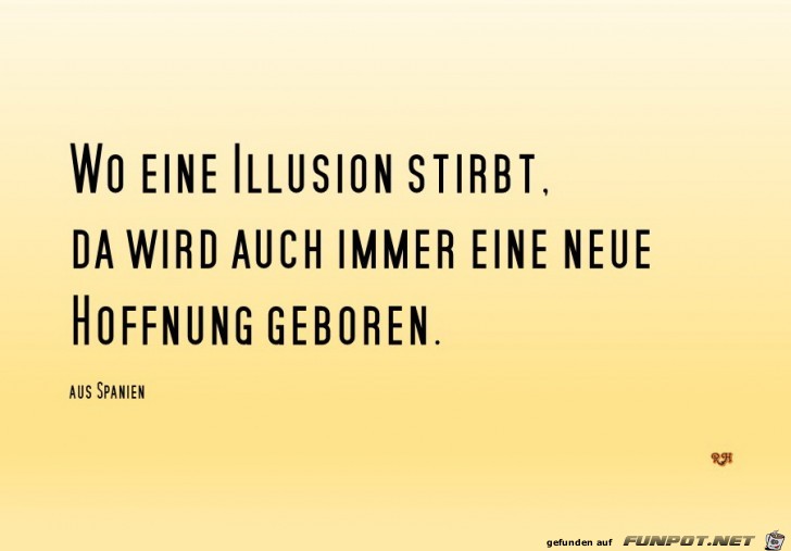 wo eine Illusion stirbt