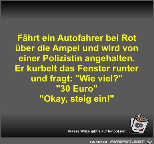 Fährt ein Autofahrer bei Rot über die Ampel und wird von... Fährt ein Autofahrer bei Rot über die Ampel und wird von...