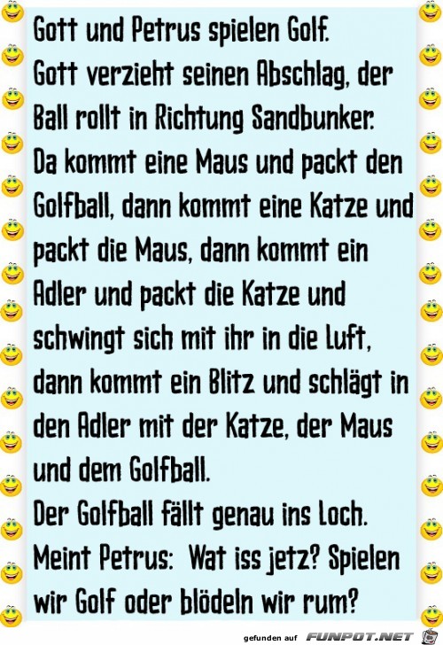 Golfen mit Gott