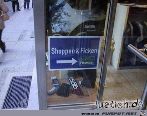 Schoppen und ficken