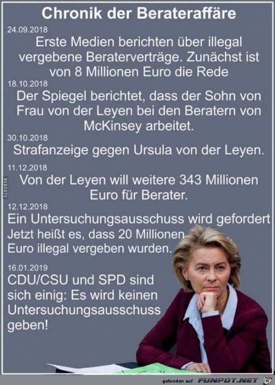 Chronik der Berateraffäre....... Chronik der Berateraffäre.......