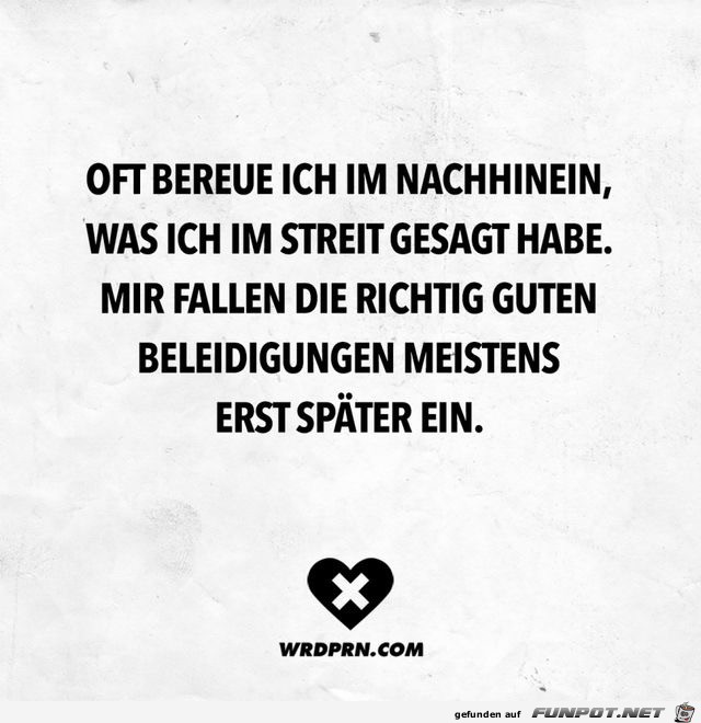 oft bereue ich oft bereue ich