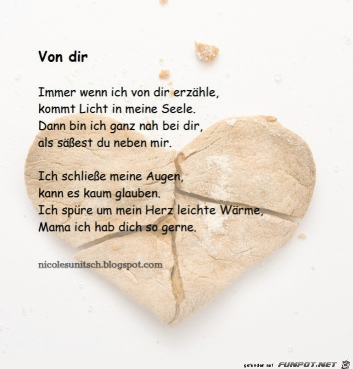 Von dir - Trauergedicht von Nicole Sunitsch Von dir - Trauergedicht von Nicole Sunitsch