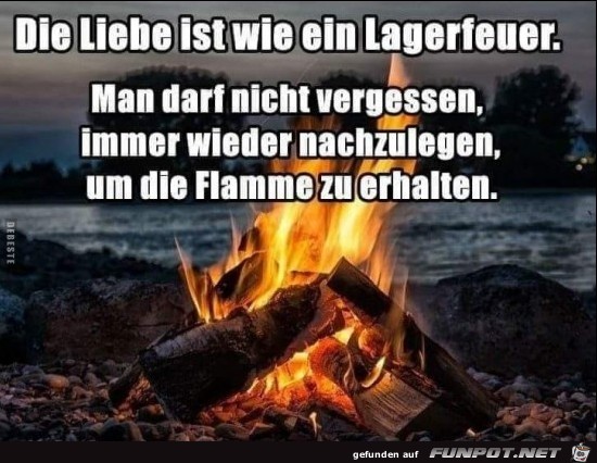 die Liebe ist wie ein Lagerfeuer.......