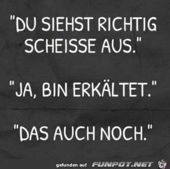 Du siehst richtig Scheisse aus Du siehst richtig Scheisse aus