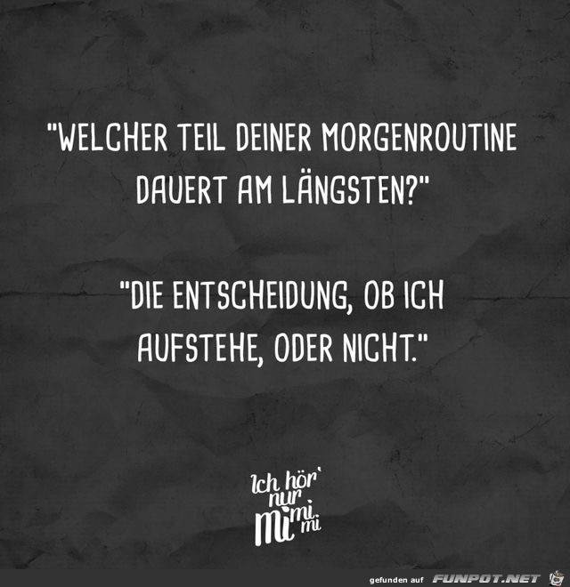 welcher teil deiner morgenroutine welcher teil deiner morgenroutine