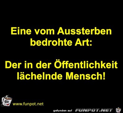 Bedrohte Art