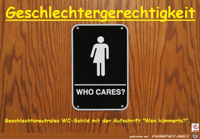 Geschlechtsneutrales WC-Schild