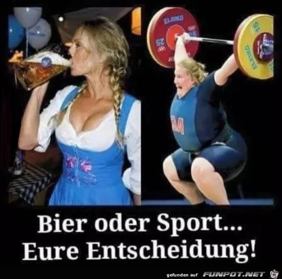 bier oder sport