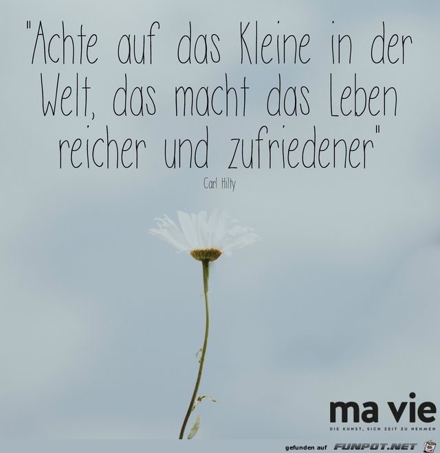 achte auf das Kleine achte auf das Kleine