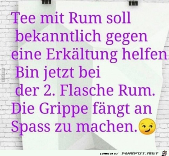 Tee mit Rum......