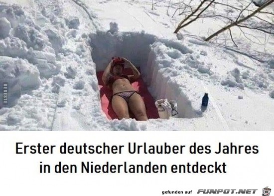 erster deutscher Urlauber des Jahres.........