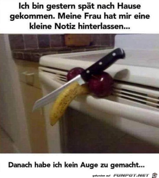 Nachricht meiner Frau Nachricht meiner Frau