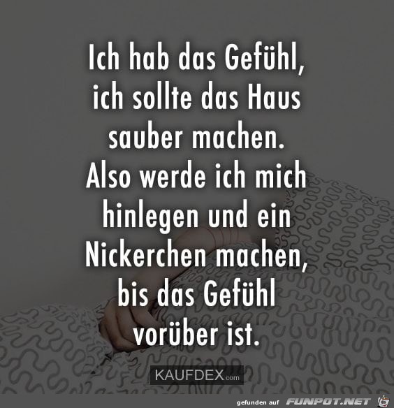 ich habe das gefuehl ich habe das gefuehl