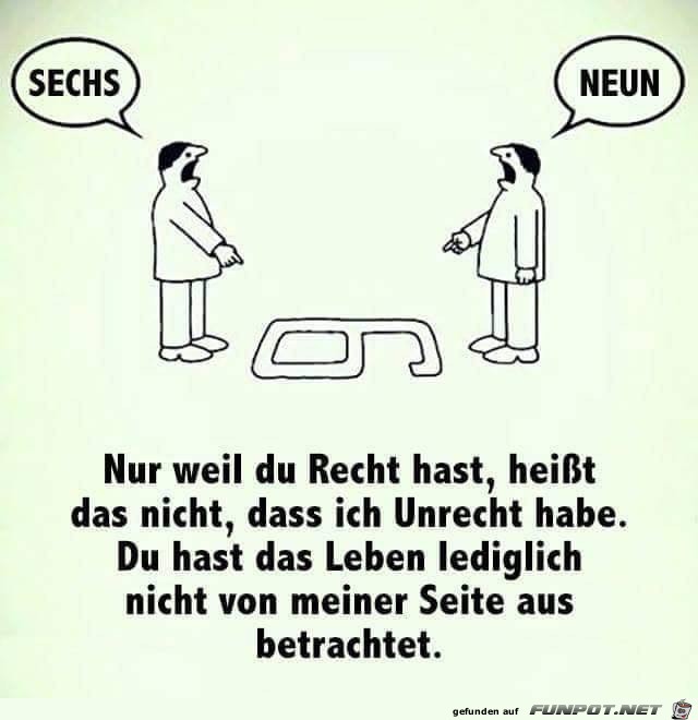 nur weil du Recht hast