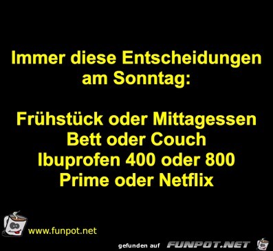 Entscheidungen Entscheidungen