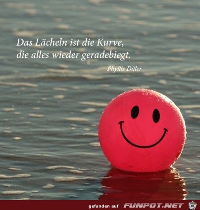 das laecheln ist die Kurve