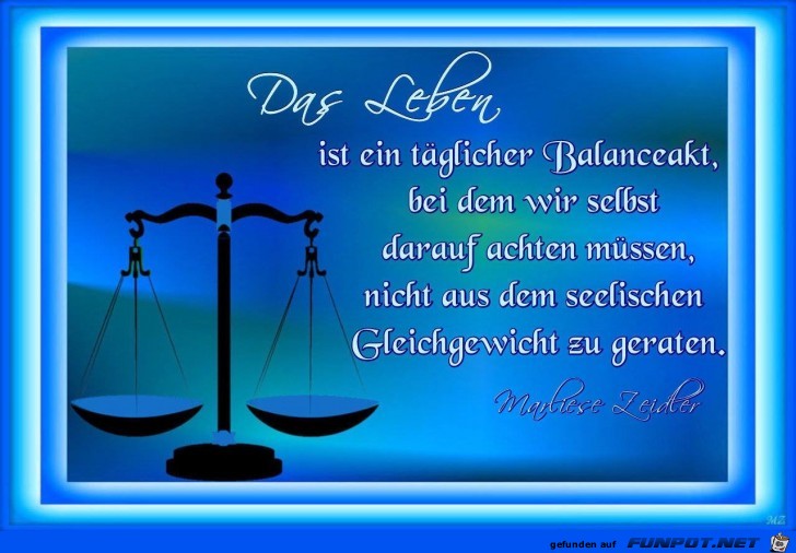 das leben ist ein taeglicher balanceakt