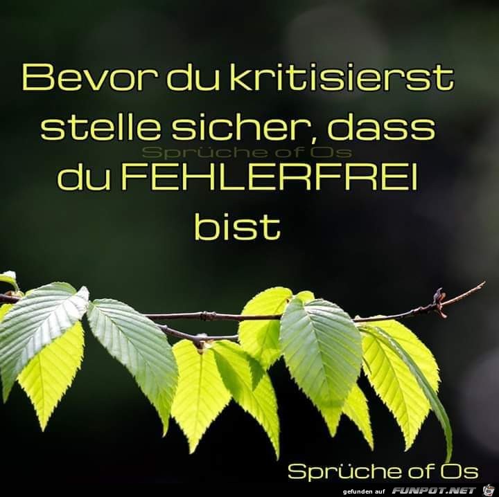 bevor du kritisierst bevor du kritisierst