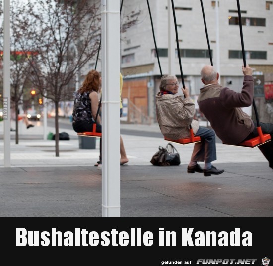Bushaltestelle in Kanada,.......