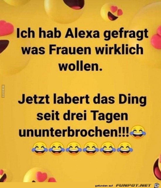 ich hab Alexa gefragt......