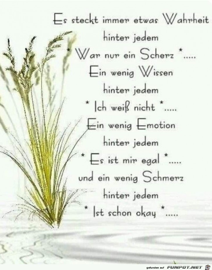 es steckt immer etwas Wahrheit es steckt immer etwas Wahrheit