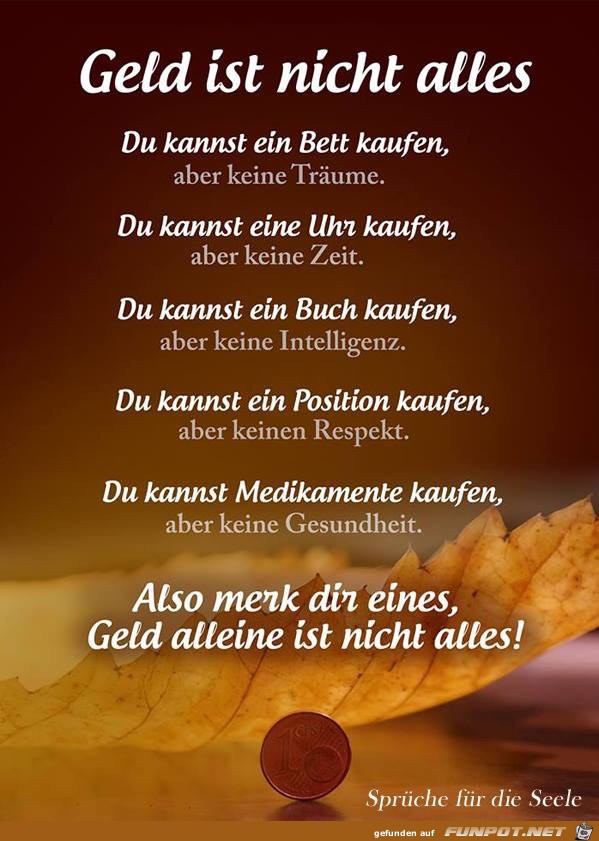 geld ist nicht alles