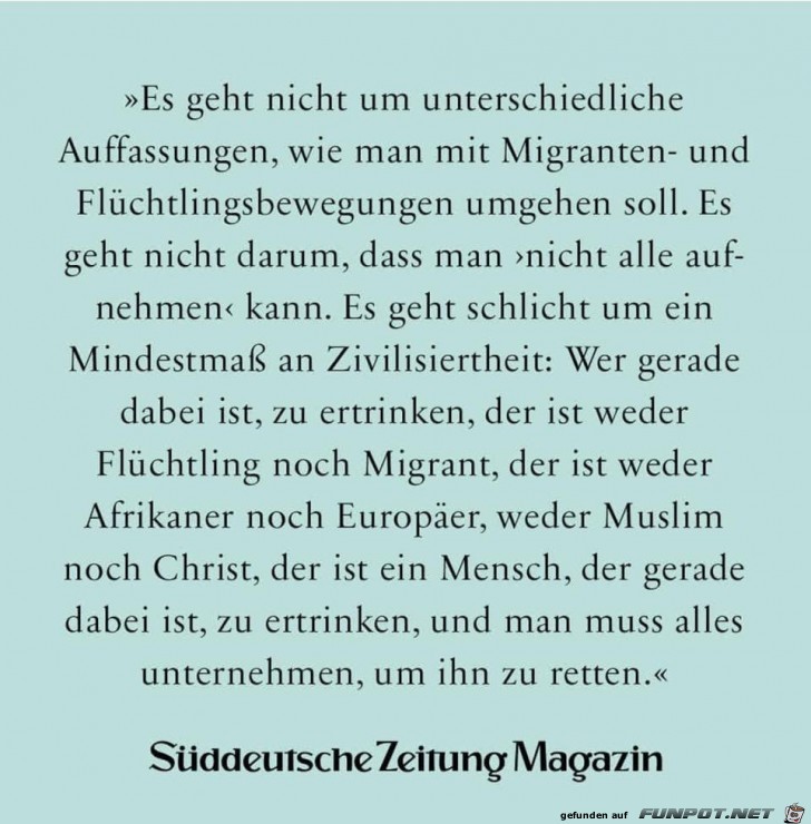 es geht nicht um unterschiedliche auffassungen