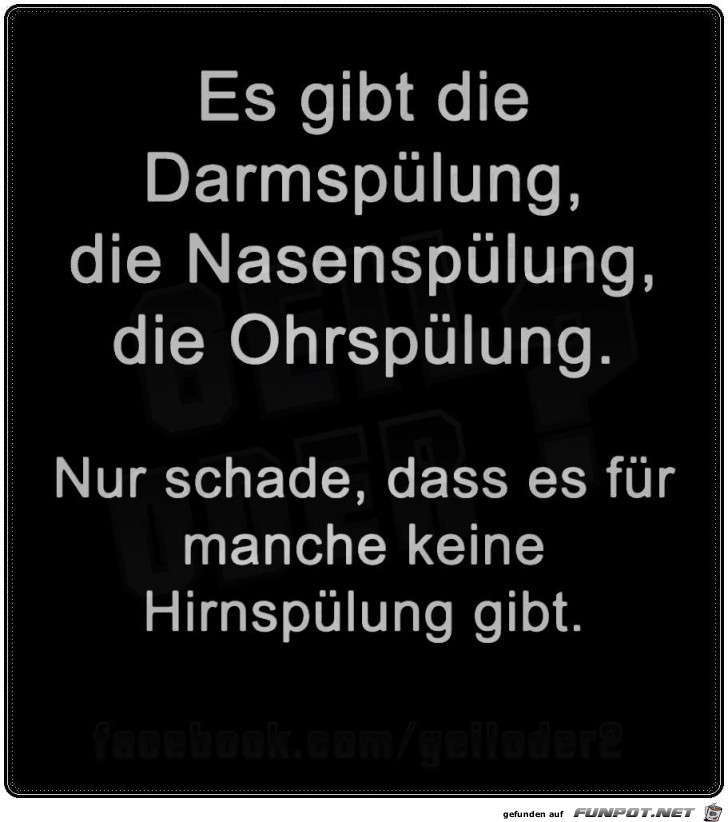Es gibt Darmspuelung Es gibt Darmspuelung