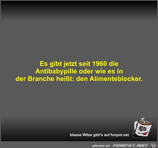 Es gibt jetzt seit 1960 die Antibabypille oder wie es in...