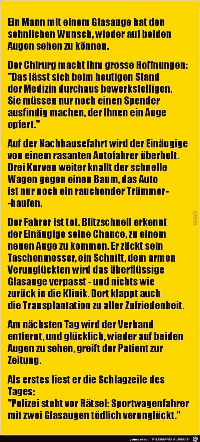 ein Mann mit einem Glasauge........ ein Mann mit einem Glasauge........