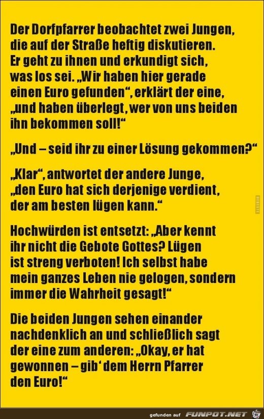 der Dorfpfarrer beobachtet zwei Jungen,..... der Dorfpfarrer beobachtet zwei Jungen,.....