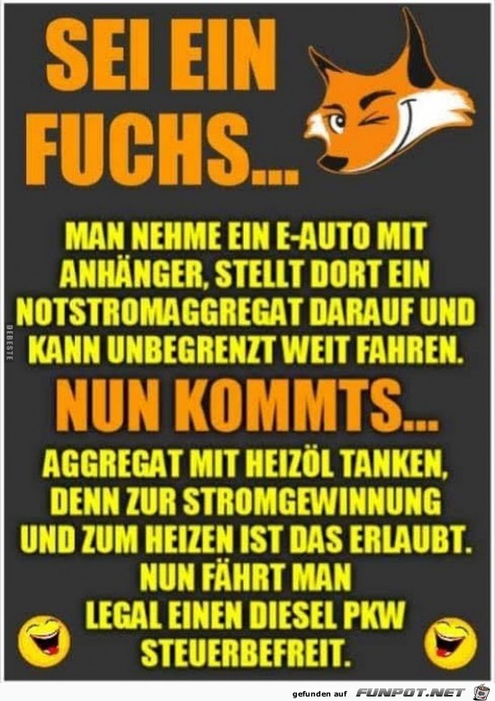 sei ein Fuchs......