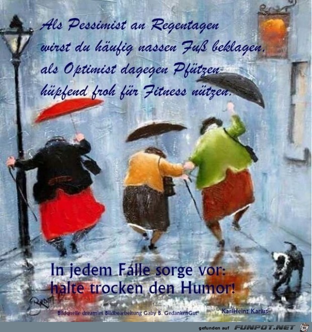 als pessimist an regentagen als pessimist an regentagen