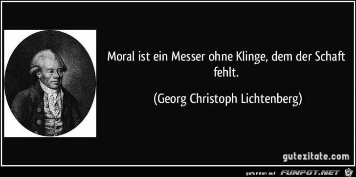 moral ist ein messer