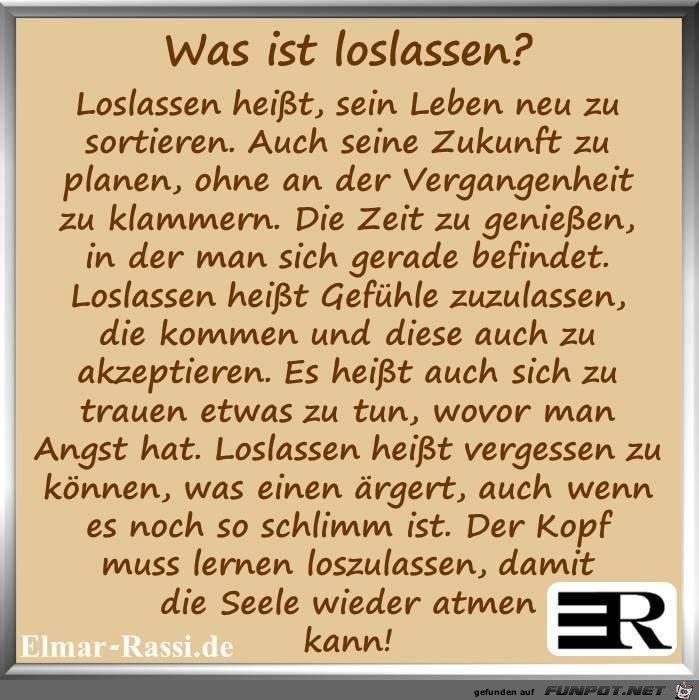 was ist loslassen?......