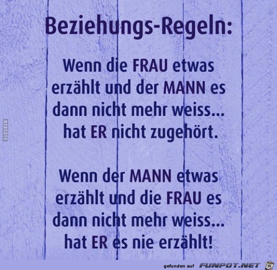 Beziehungs-Regeln:......