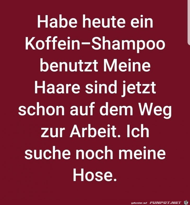 habe heute ein coffeinshampoo habe heute ein coffeinshampoo