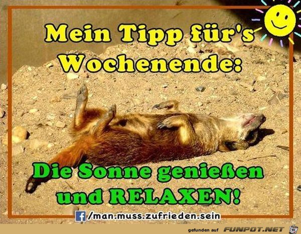 Mein Tipp fuers Wochenende