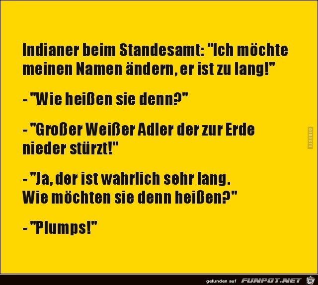 Indianer beim Standesamt,......