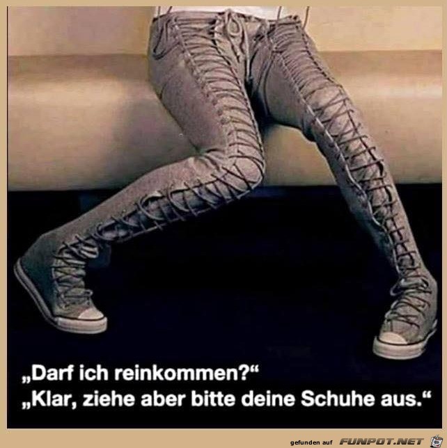 Schuhe ausziehen