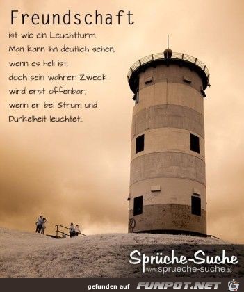 Freundschaft ist wie ein leuchtturm