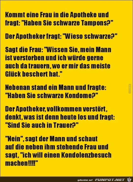haben sie schwarze Tampons?...... haben sie schwarze Tampons?......