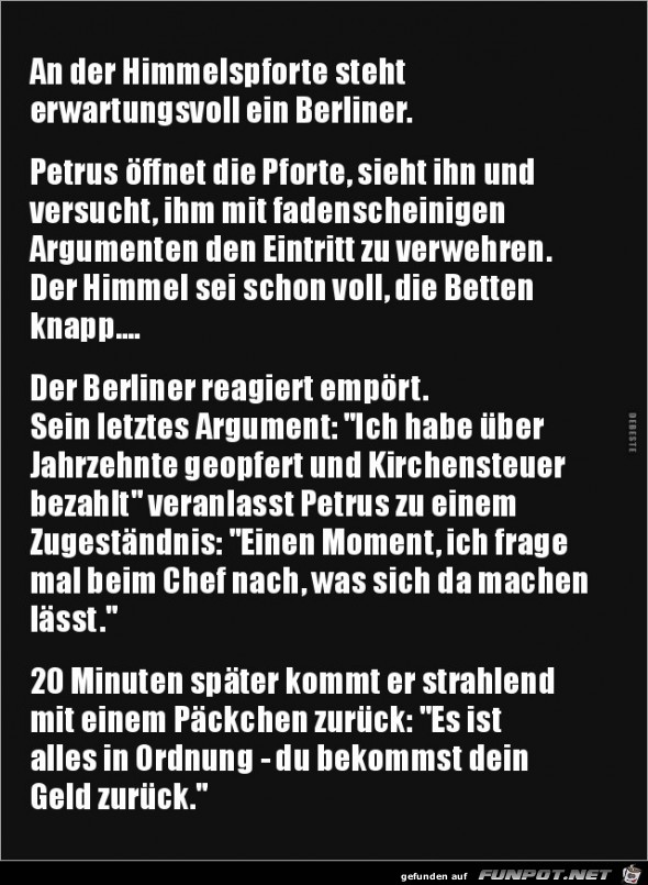 ein Berliner am Himmelstor........ ein Berliner am Himmelstor........