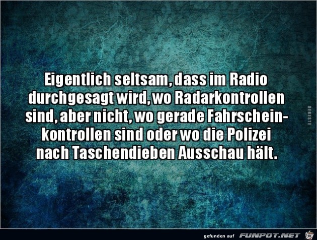 eigentlich seltsam......