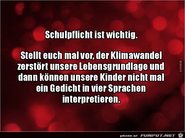 Schulpflicht ist wichtig:....... Schulpflicht ist wichtig:.......