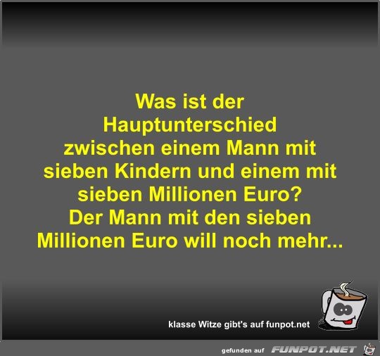 Was ist der Hauptunterschied zwischen einem Mann mit sieben Was ist der Hauptunterschied zwischen einem Mann mit sieben
