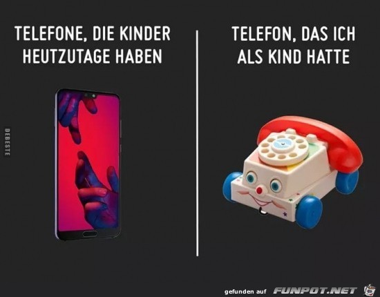 Telefone frher und heute.......