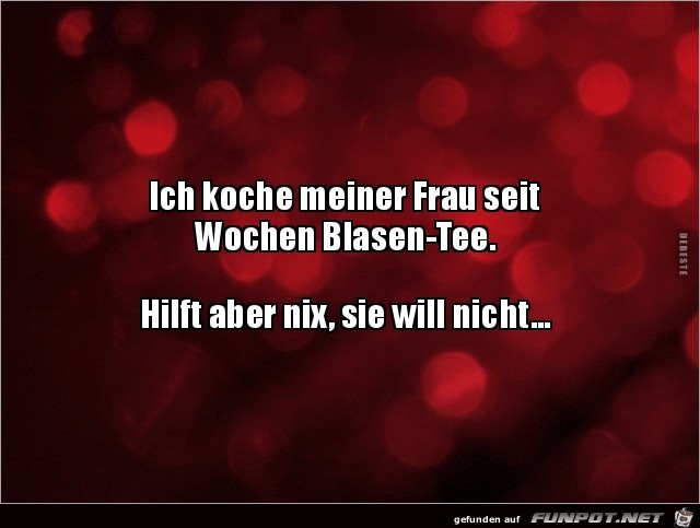 hilft nix, sie will nicht......